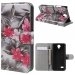 WALLETFLEURROUGEY5 - Etui portefeuille motif fleurs rouges pour Huawei Y5 rabat latéral articulé