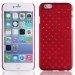 ZIRCOIP655ROUGE - Coque rigide rouge avec des strass incrustés pour iPhone 6 Plus 5,5 pouces